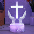 Cruz 3D Led de luz nocturna