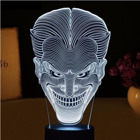 Joker LED 3D de luz nocturna