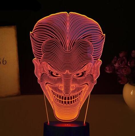 Joker LED 3D de luz nocturna