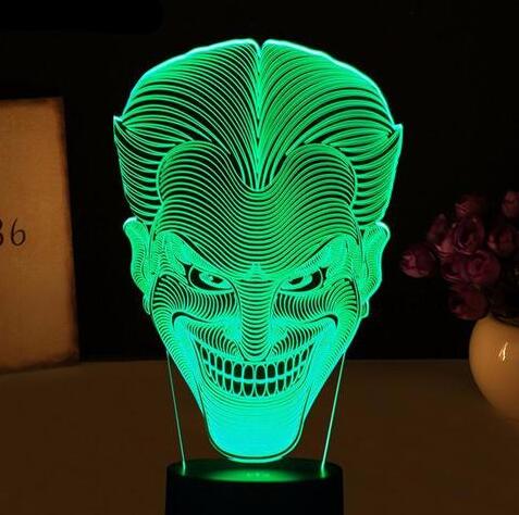 Joker LED 3D de luz nocturna