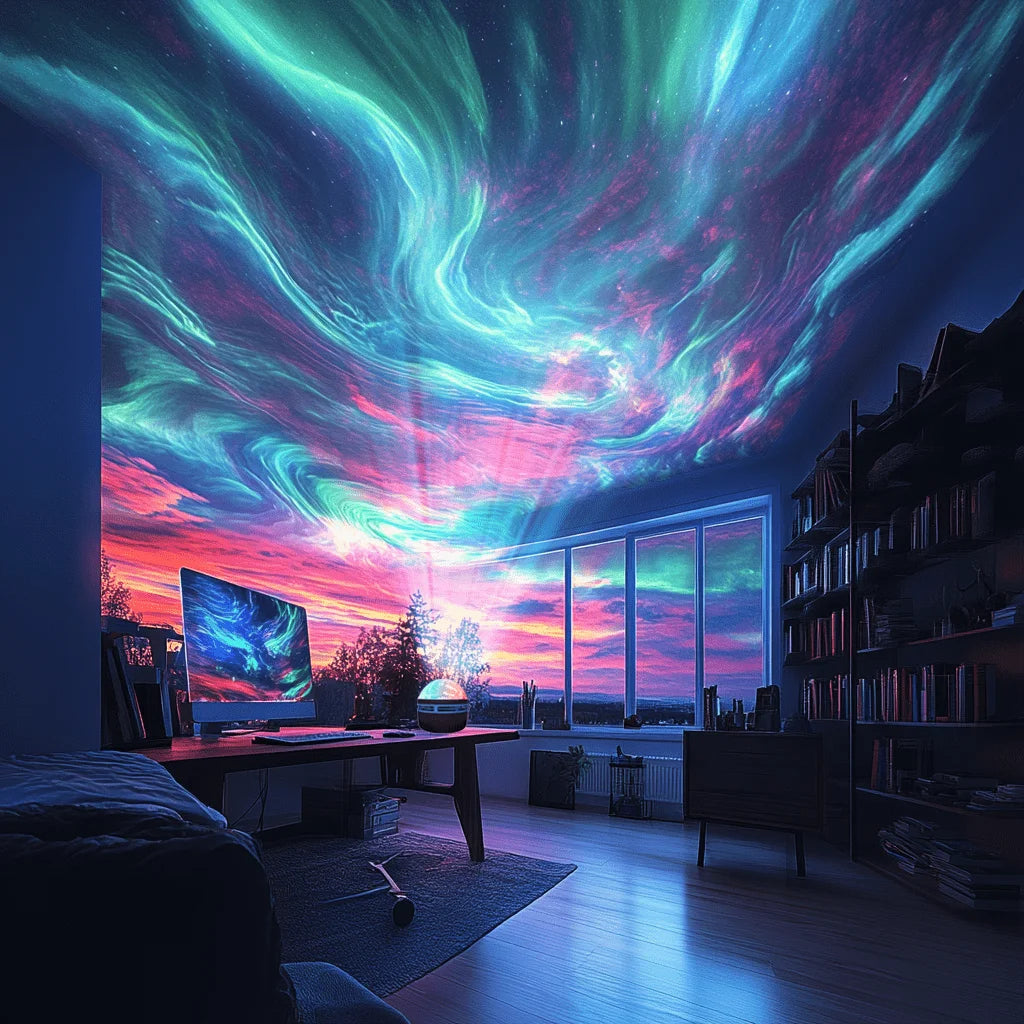 Proyector 3D LED aurora boreal