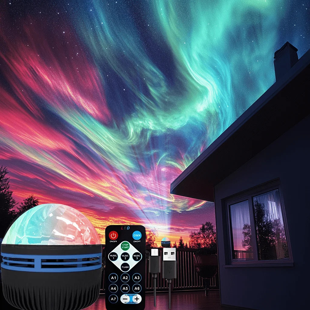 Proyector 3D LED aurora boreal