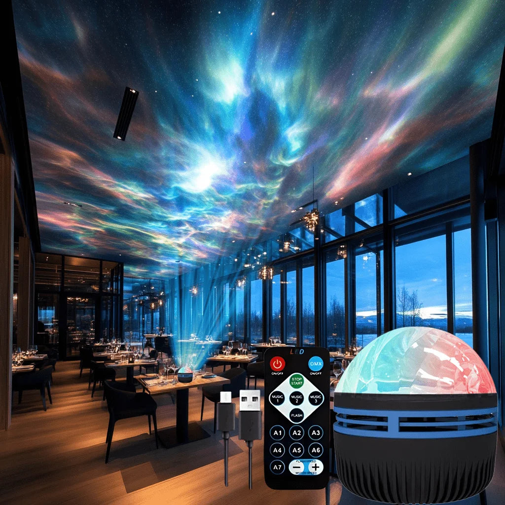 Proyector 3D LED aurora boreal