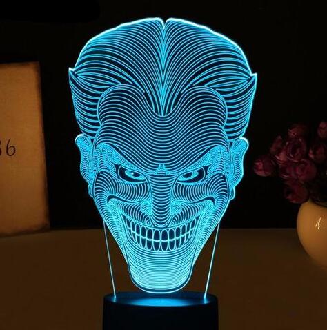 Joker LED 3D de luz nocturna