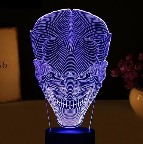 Joker LED 3D de luz nocturna